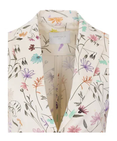 Circolo 1901 Patterned Blazer In Purple