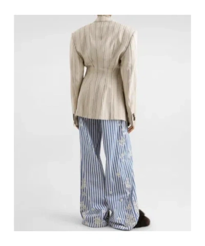Dolce & Gabbana Dolce  Gabbana Regimental Pinstriped Single-breasted Jacket In Neutral