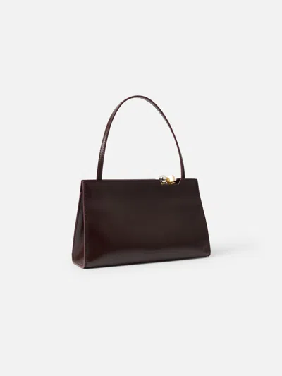 Jacquemus Rectangular Clutch Bag Detachable Strap Handle In Burgundy