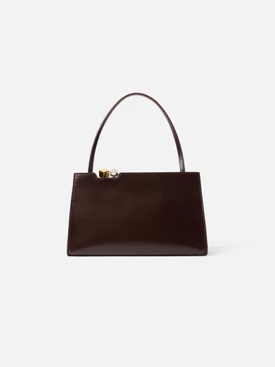 Jacquemus Rectangular Clutch Bag Detachable Strap Handle In Burgundy