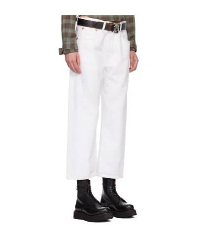 R13 Belt Loop Jeans In White