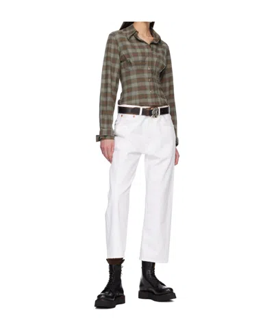 R13 Belt Loop Jeans In White