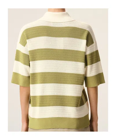 Ami Alexandre Mattiussi White Cotton Short Sleeves Ami De Coeur Polo White In Green