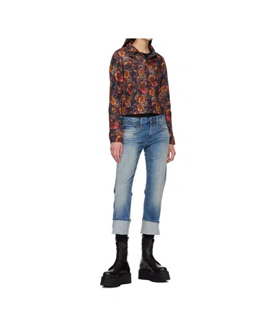 R13 Collared Long-sleeved Denim Jacket In Multi