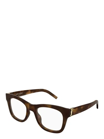 Saint Laurent Eyewear Square Frame Glasses In Pattern