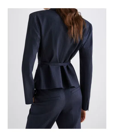 Marella Short Belted Jacket In Blue