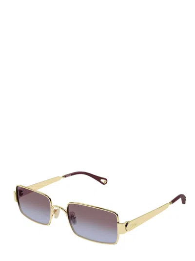 Chloé Eyewear Rectangle Frame Sunglasses In Multi