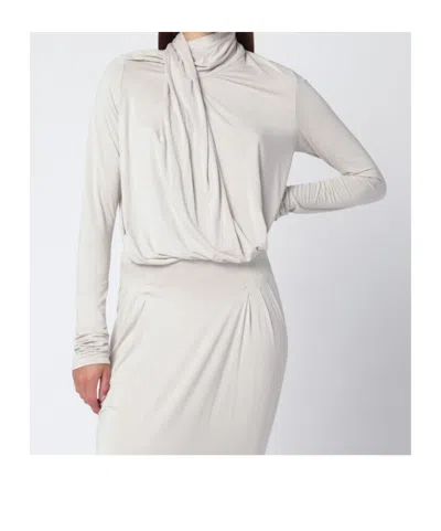 Entire Studios Ivory Draped Top In White