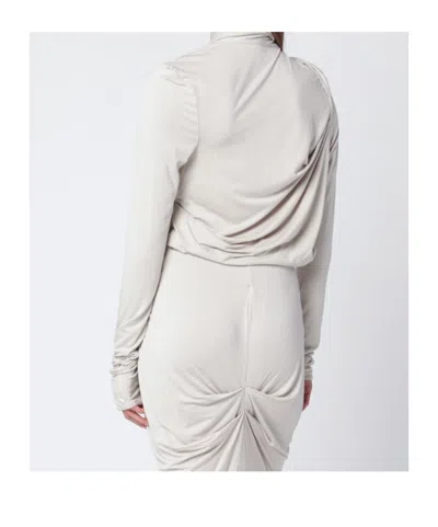 Entire Studios Ivory Draped Top In White