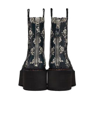R13 Double Stack Print Ankle Boots In Black