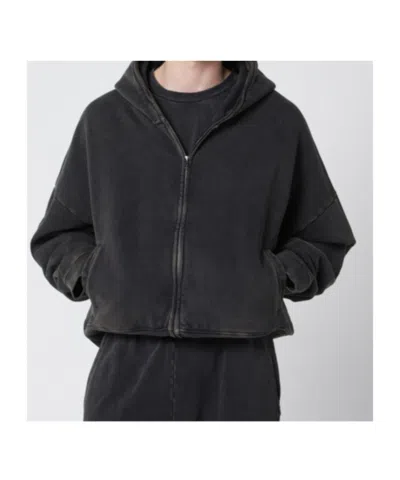 Entire Studios Graphite Cotton Thermal Sweatshirt In Gray