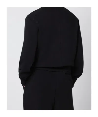 Entire Studios High-neck Buttoned Sweatshirt In Black