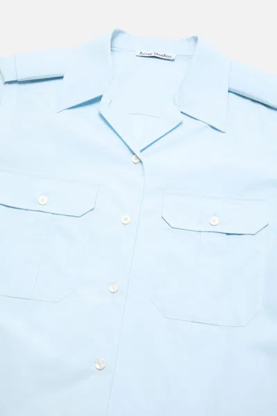 Acne Studios Patch-pocket Shirt In Blue