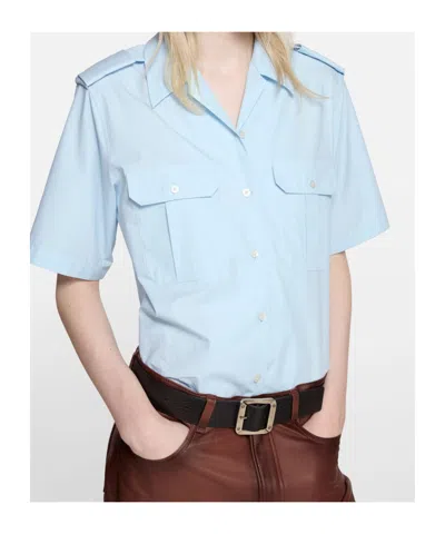 Acne Studios Patch-pocket Shirt In Blue