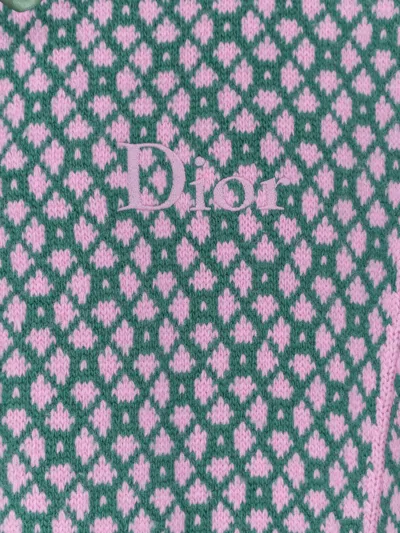 Dior Patterned Cape In Green