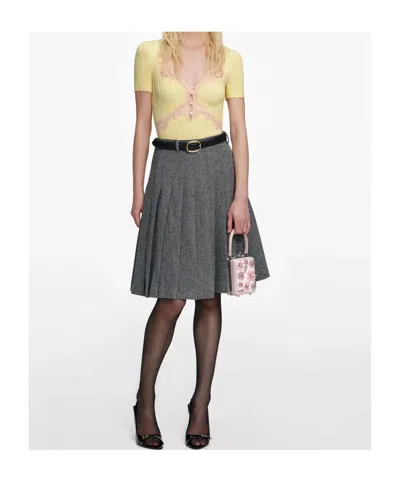 Self-portrait Lace Knit Top In Pattern