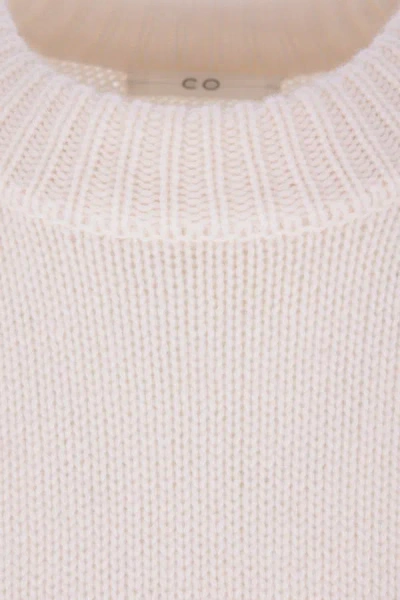 Co Wool Chunky Sweater In White