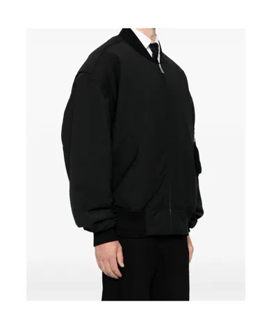 Entire Studios Bomber Jacket With Diamond-quilted Interior And Utility Pockets In Black