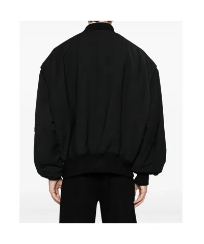 Entire Studios Bomber Jacket With Diamond-quilted Interior And Utility Pockets In Black