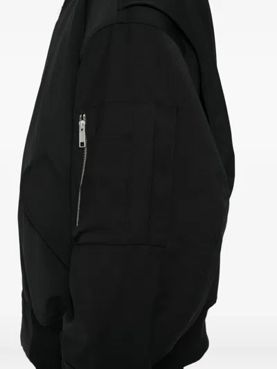 Entire Studios Bomber Jacket With Diamond-quilted Interior And Utility Pockets In Black