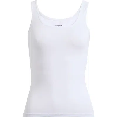 Nordstrom Seamless Square Neck Tank In White