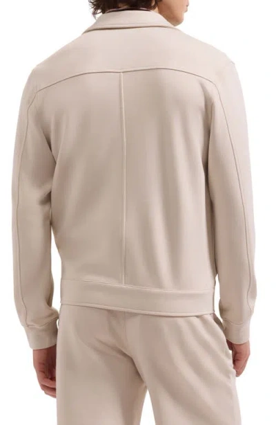 Bugatchi Soft Touch Blouson Knit Jacket In Neutral