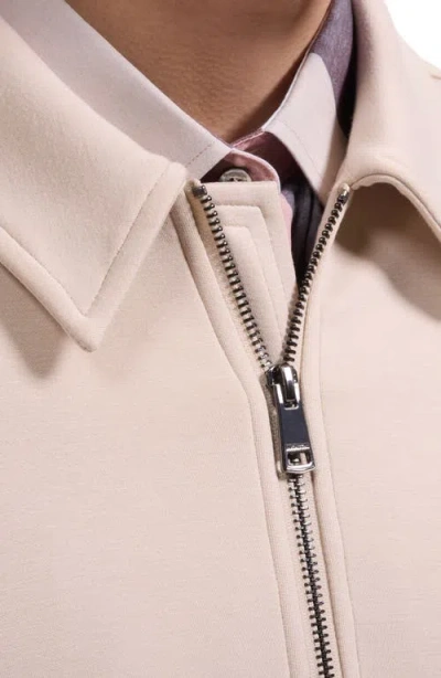 Bugatchi Soft Touch Blouson Knit Jacket In Neutral