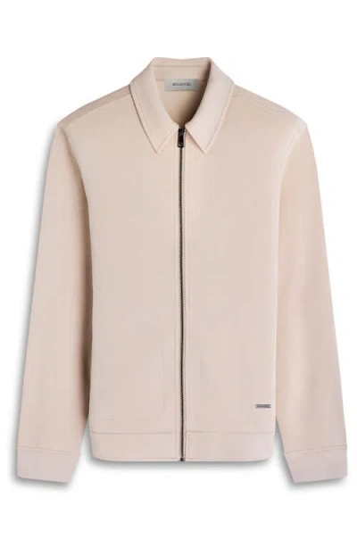 Bugatchi Soft Touch Blouson Knit Jacket In Neutral