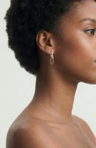 St. Moran Mixed Link Drop Earrings In Silver