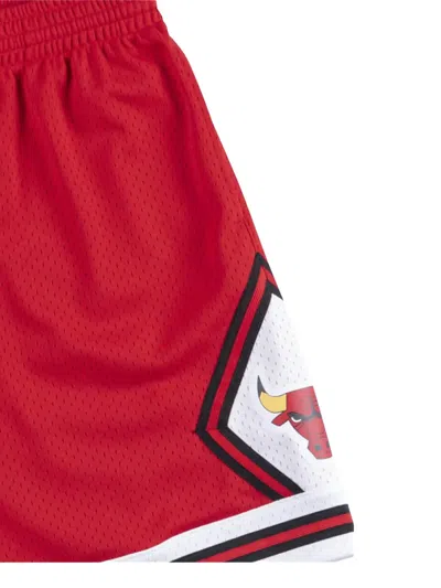 Mitchell & Ness Elasticated Graphic-print Shorts In Red