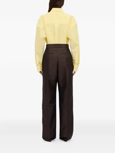 Msgm Patterned Trousers In Brown