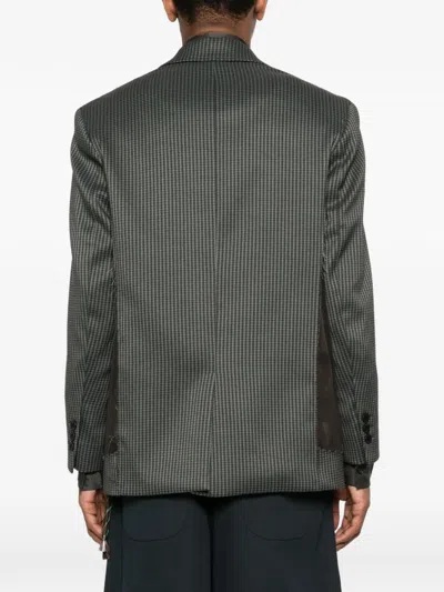 Andersson Bell Sheer-panel Blazer In Green