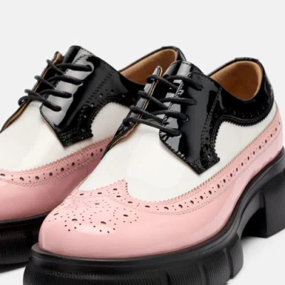 Marc Nolan Ms. Alexander Leather Lug Wingtip Derby In Pink