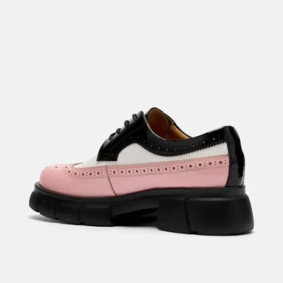 Marc Nolan Ms. Alexander Leather Lug Wingtip Derby In Pink