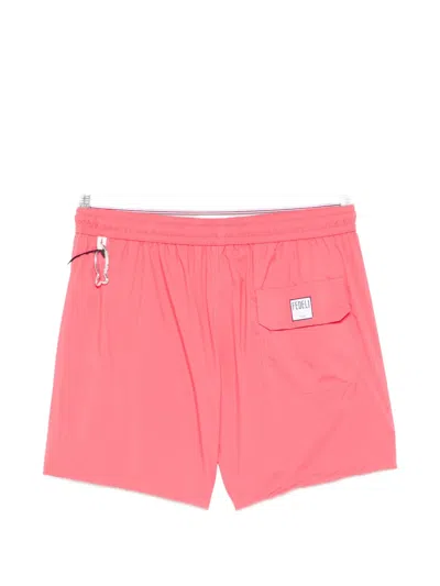 Fedeli Drawstring Swim Shorts In Pink