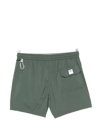 Fedeli Drawstring Swim Shorts In Green