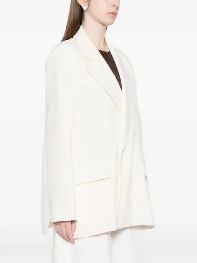 Eleh Flap-pockets Blazer In White