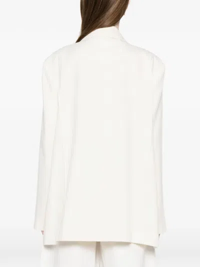 Eleh Flap-pockets Blazer In White