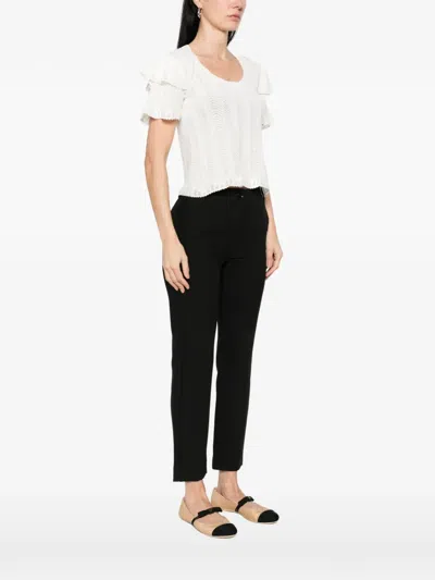 Twinset Ruffled T-shirt In White