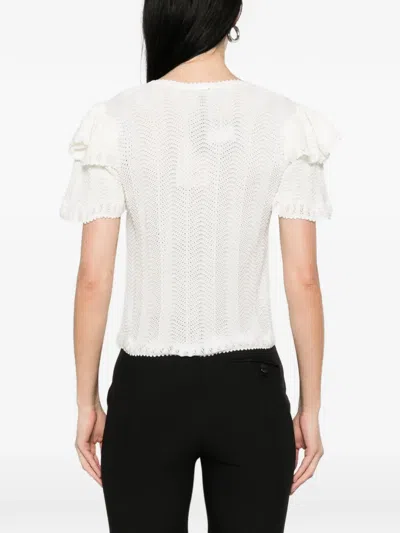 Twinset Ruffled T-shirt In White