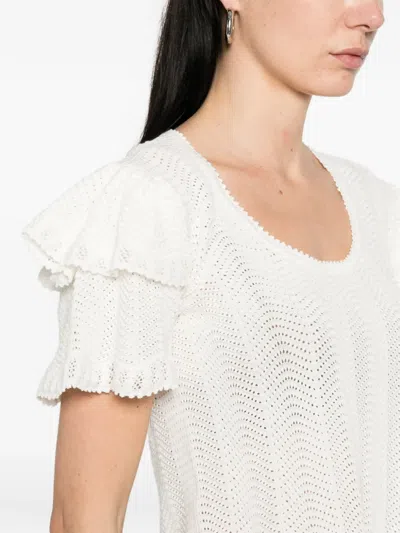 Twinset Ruffled T-shirt In White