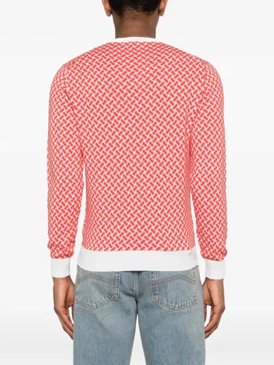 Drumohr Geometric-pattern Sweater In Red