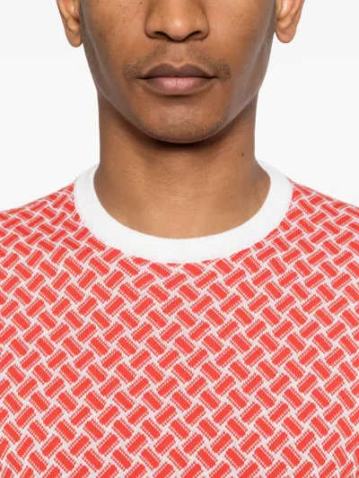 Drumohr Geometric-pattern Sweater In Red