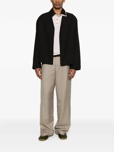 Studio Nicholson Buttoned Jacket In Black