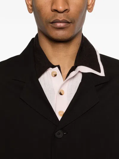 Studio Nicholson Buttoned Jacket In Black