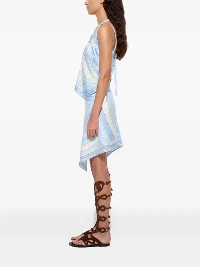 Pucci Printed Asymmetric Strap Top In Multi