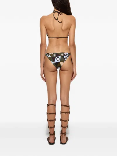 Pucci Occhi-print Triangle Bikini Top In Multi