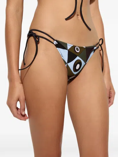 Pucci Occhi-print Triangle Bikini Top In Multi