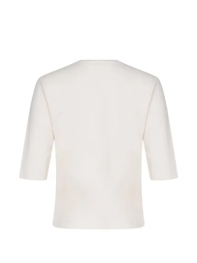 Max Mara Three-quarter-sleeve T-shirt In White