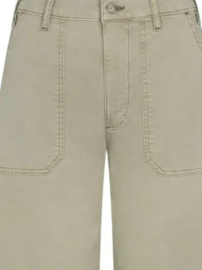 Frame The Ranger Crop Wide Leg Utility Pants In Green